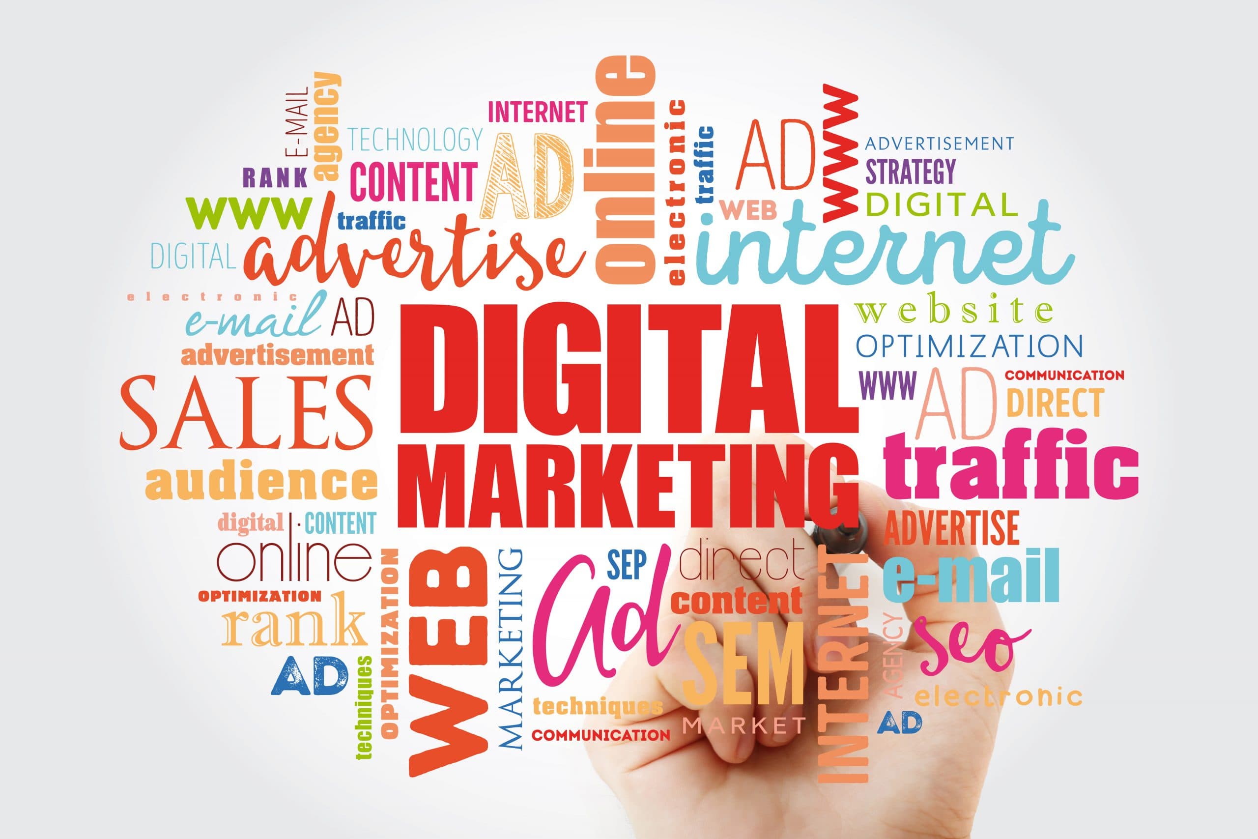 Digital Marketing Concepts on a screen